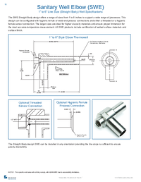 Thumbnail of document Data Sheet - SWE Sanitary Elbow Thermowell